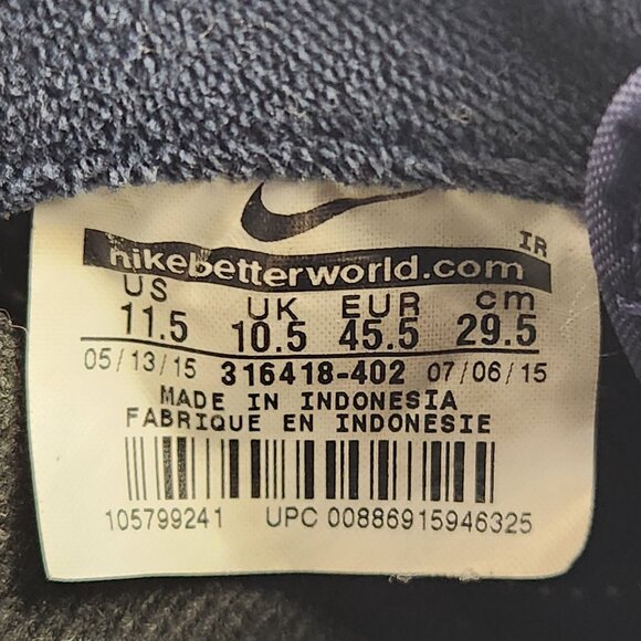 Nike Cortez Men's Sz 11.5 Midnight Navy Leather Athletic Sneaker Shoe 316419-40 - Picture 10 of 10